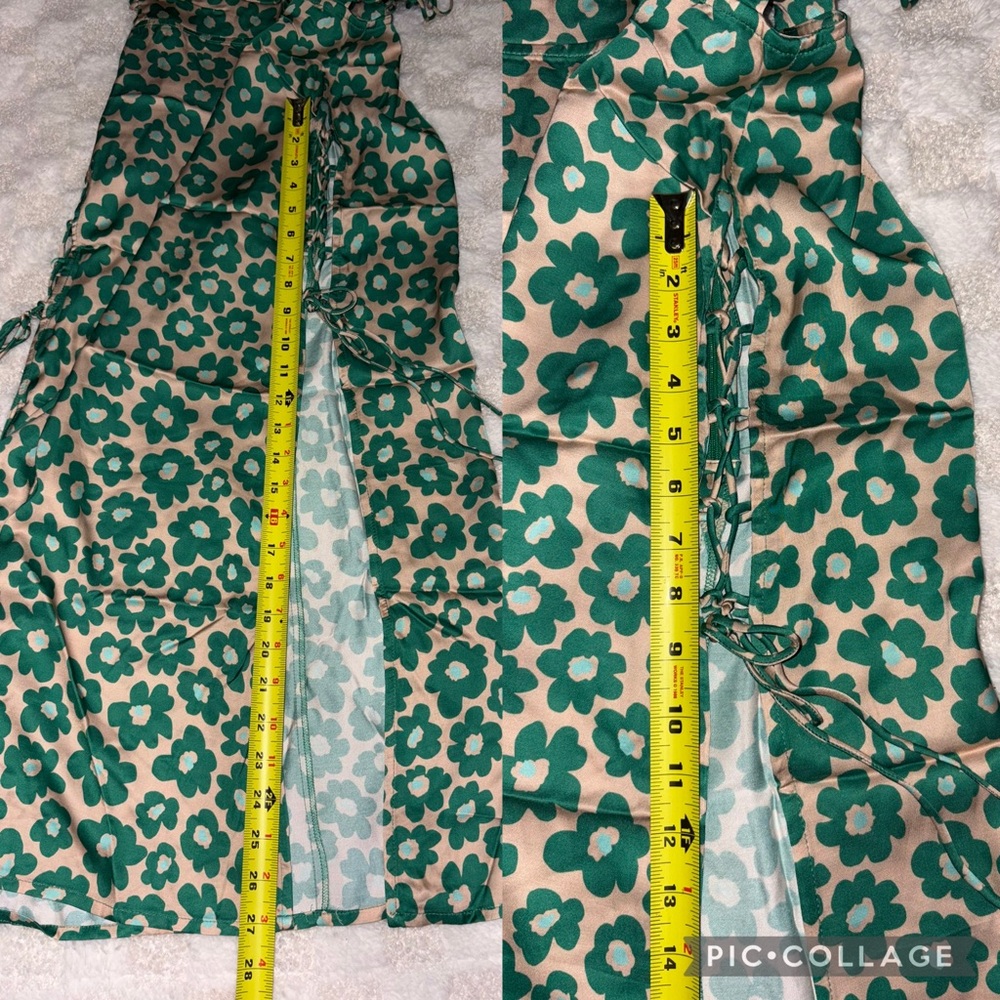For Love & Lemons Green Floral Lincoln Midi Dress • Small - Picture 13 of 16